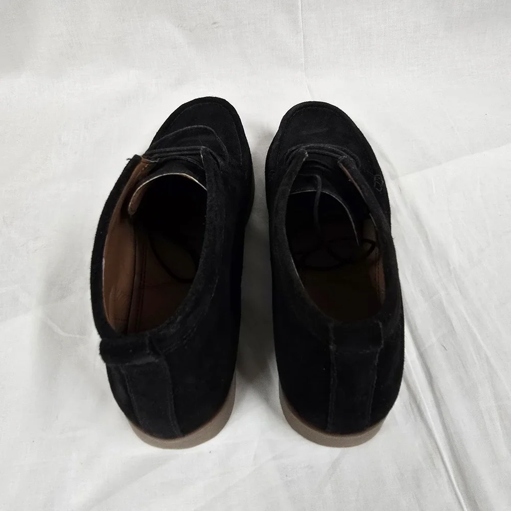 Find Mens Black Suede Chukka Boots Moc Toe Gum‎ Crepe Sole Ankle Boots Lace Up